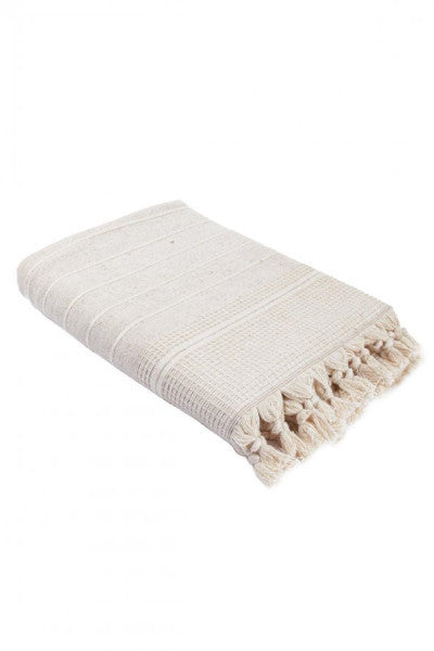 Ecocotton Arden Bath Towel 100% Organic Cotton Blended Hemp Towel Beige 70X140 Cm