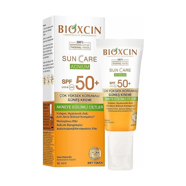 Bioxcin Sun Care Acnium Spf 50 Acne Prone Skin Very High Protection Sun Cream 50 Ml