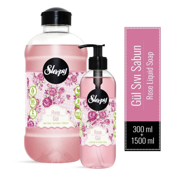 Sleepy Rose Liquid Soap 300 Ml + 1500 Ml