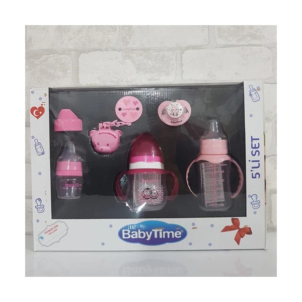 Babytime Bt206 5-Piece Bottle Set - Pink