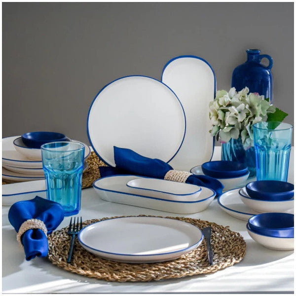 Keramika Line Blue Breakfast Set 18 Pieces 6 Person 20004