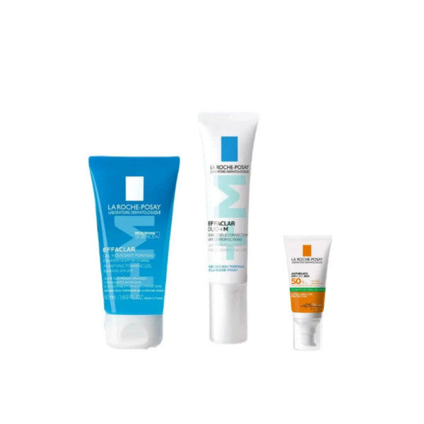 La Roche Posay New Effaclar Introduction Kit Gel 50 Ml + 15 Ml Duo + M + Oily Skin Sun Cream 3X3 Ml