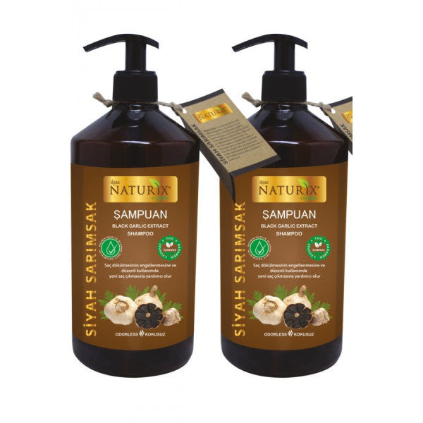 Naturix 2 Pack Anti-Hair Loss Natural Black Garlic Extract 500 Ml Hair Care Cream Black Garlic Hair Conditioner