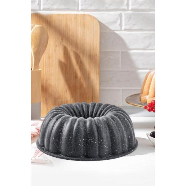 Eda Papatya 26 Cm Cast Granite Cake Mold Gray