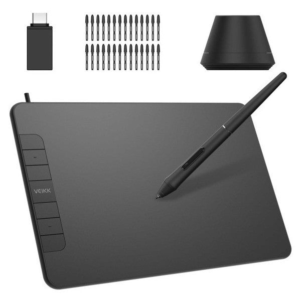 Veikk Vk640 8192 Levels 5080Lpı 6 X 4" Graphics Tablet With 6 Shortcut Keys + Pen