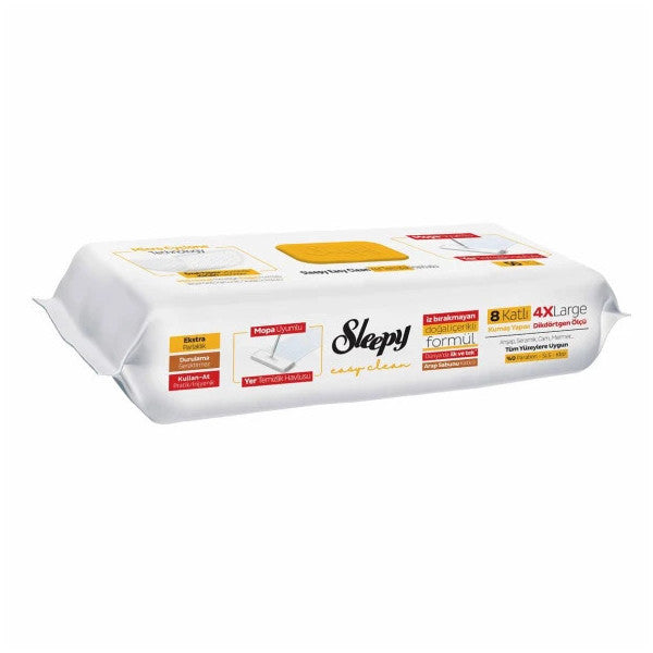 Sleepy Easy Clean Soap Added Mop Compatible Floor Cleaning Towel 50 Sheets