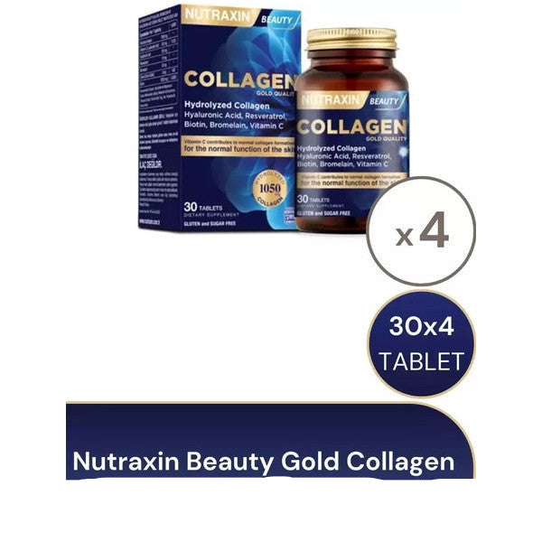 Nutraxin Hydrolyzed Collagen 30 Tablets 4 Pieces