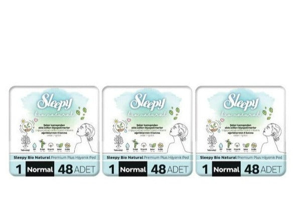 Sleepy Bio Natural Premium Plus Hygienic Pad Mega Opportunity Package Normal 144 Pieces