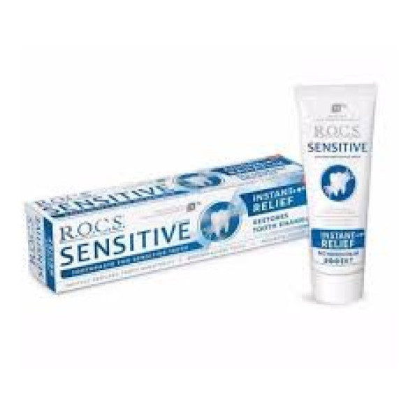 Rocs Sensitive Instant Relief Toothpaste 75 Ml