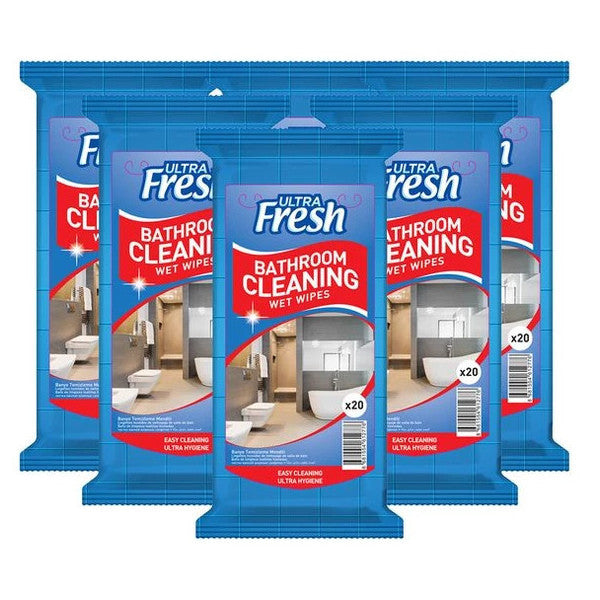 Ultra Fresh Bathroom Surface Cleaning Wipes 6 X 20 Sheets