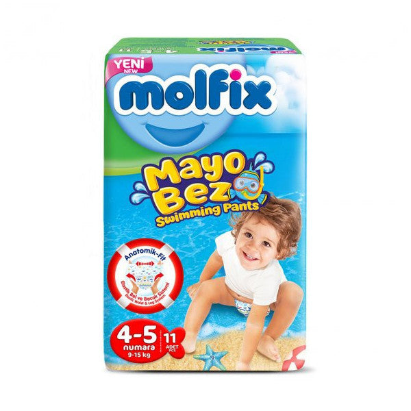 Molfix Swimsuit Diaper, Number 4-5, 44 Pieces