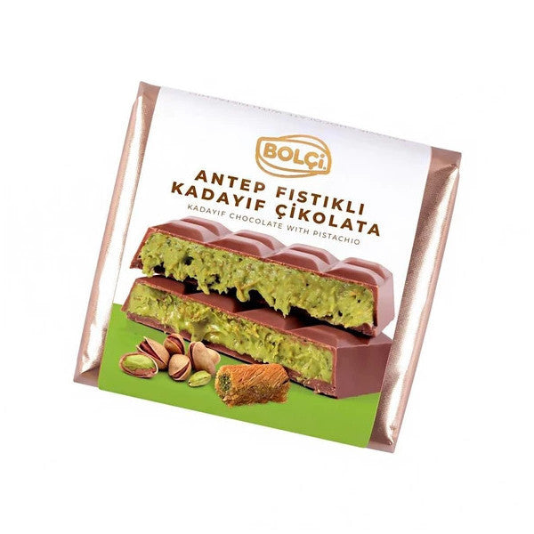 Bolçi Pistachio Kadayif Filled Milk Chocolate - Dubai Chocolate 100G