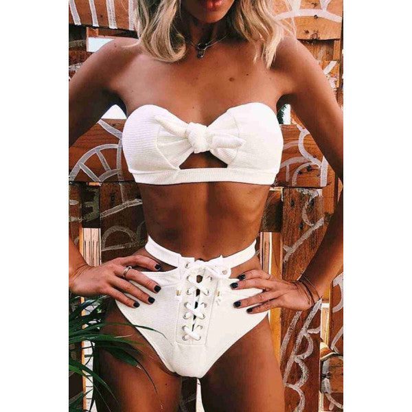 Angelsin Special Design Bikini Bottom White