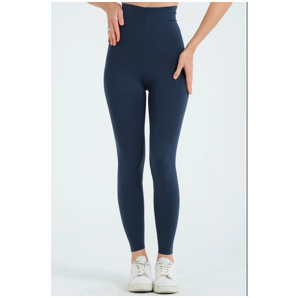 Justever High Waist Slimming Laser Cut Sports Petrol Women's Leggings - Active