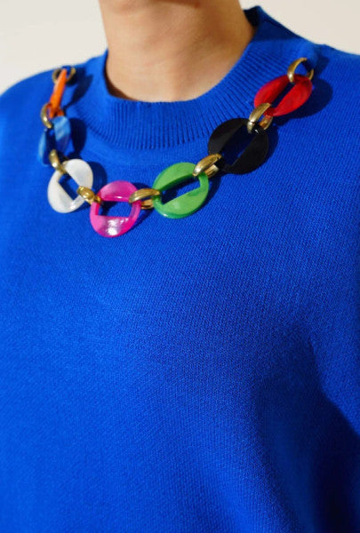 Colored Necklace Double Suit Saks