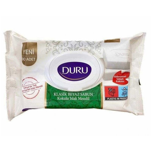 Duru Classic White Soap Scented Wet Wipes 90 Pcs