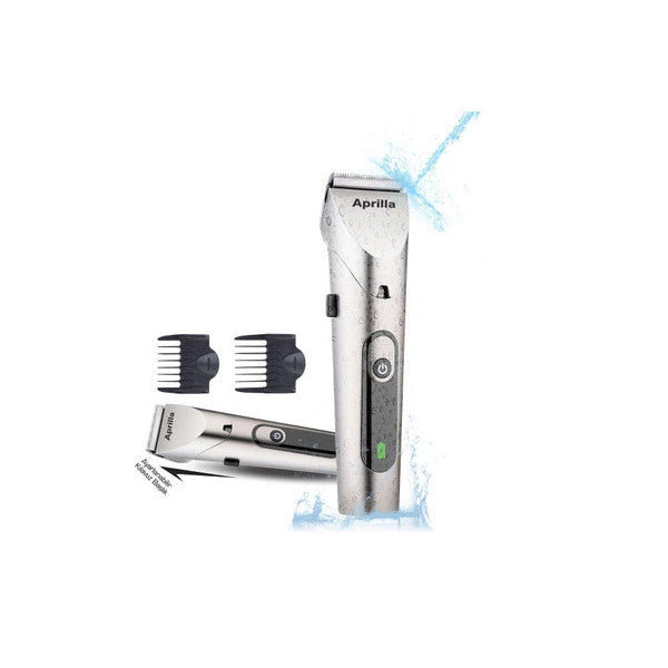 Aprilla 2 Years Ahc-5035 Professional Hair Clipper 3-5 Wet And Dry Silver No Hair Cordless