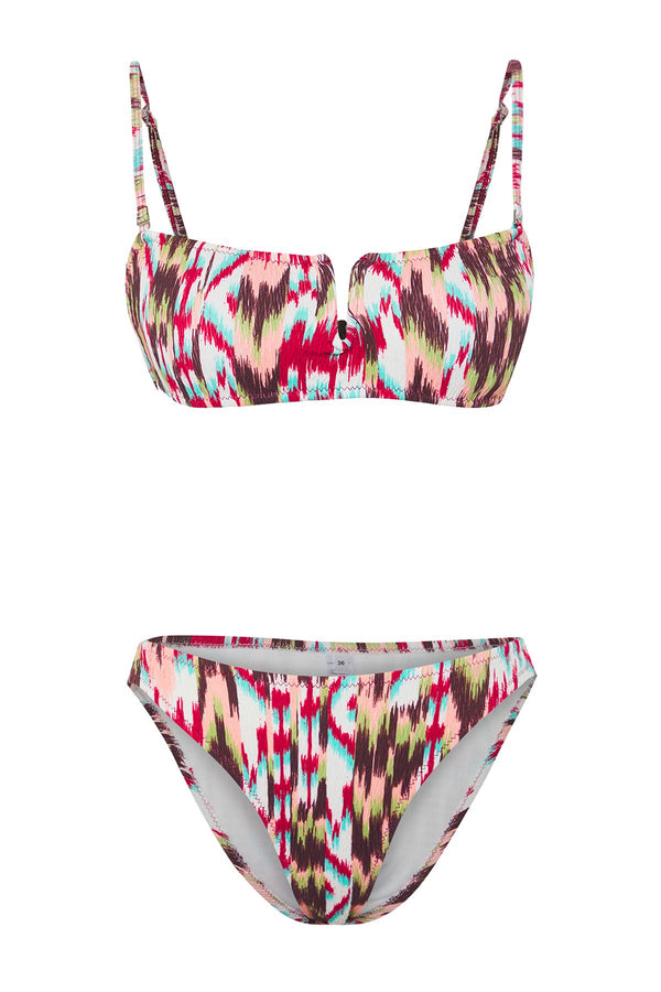 Women's Very Colorful Abstract Disposal Container Bikini Set