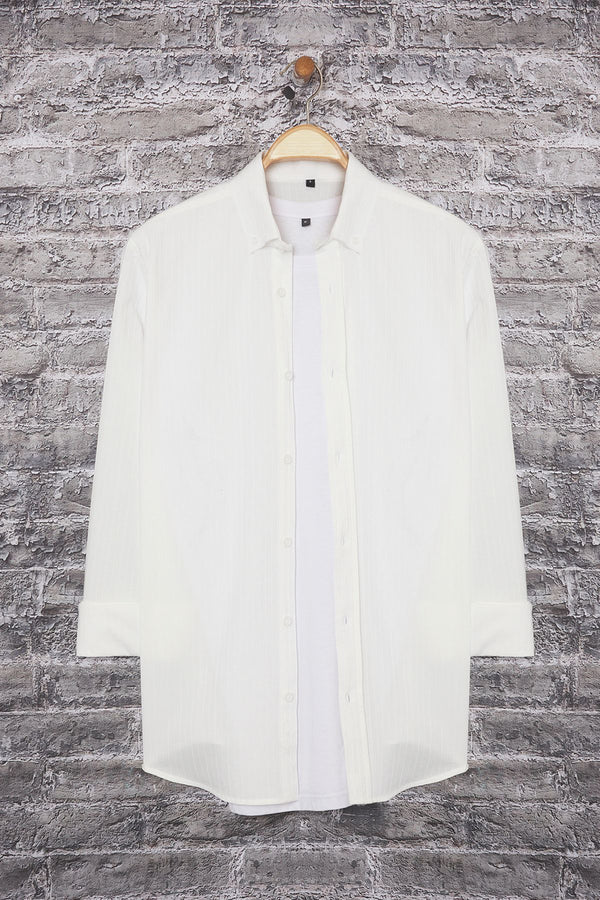 Man Men's Striped Long Regular Shirt