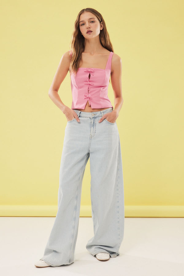 Women's Plain Spaghetti Strap Slim Fit Blouse