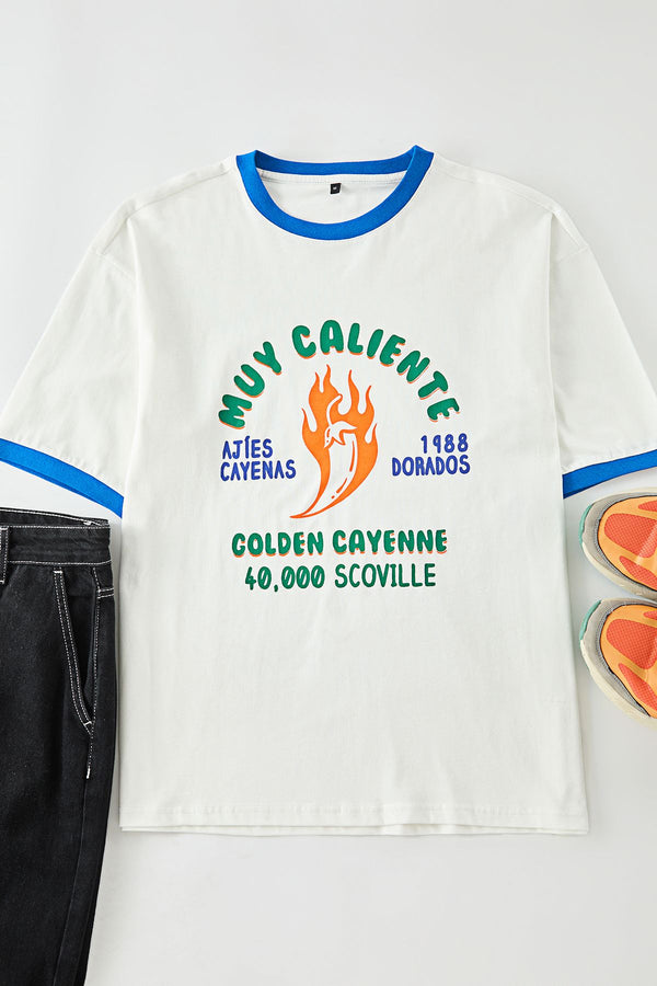 Man Men's Printed Short Oversize T-Shirt