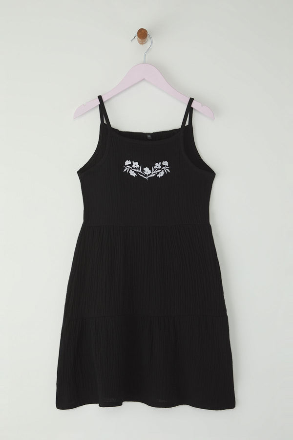 kıds Girls Embroidered / Embroidered Mini Sleeveless Casual/daily Regular Dress