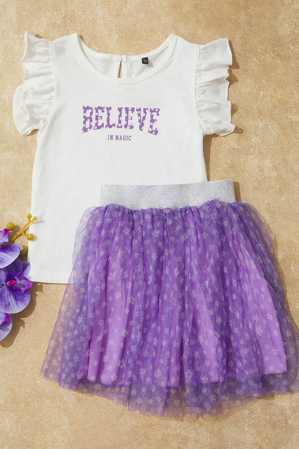 kıds Girls Printed Short Casual/daily Regular Two Piece Sets