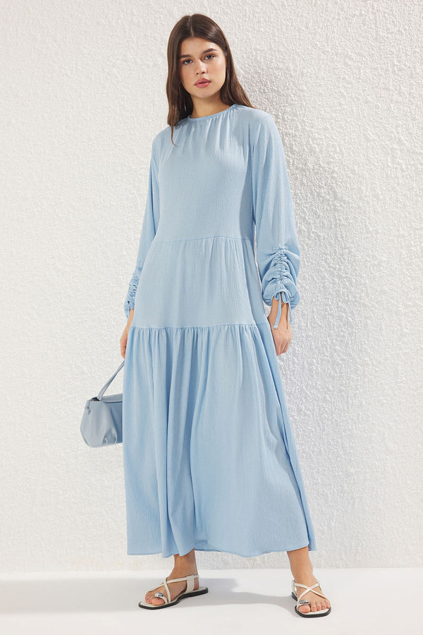 Trendyol Modest Women's Plain Maxi Long Casual Relaxed Fit Modest Dresses