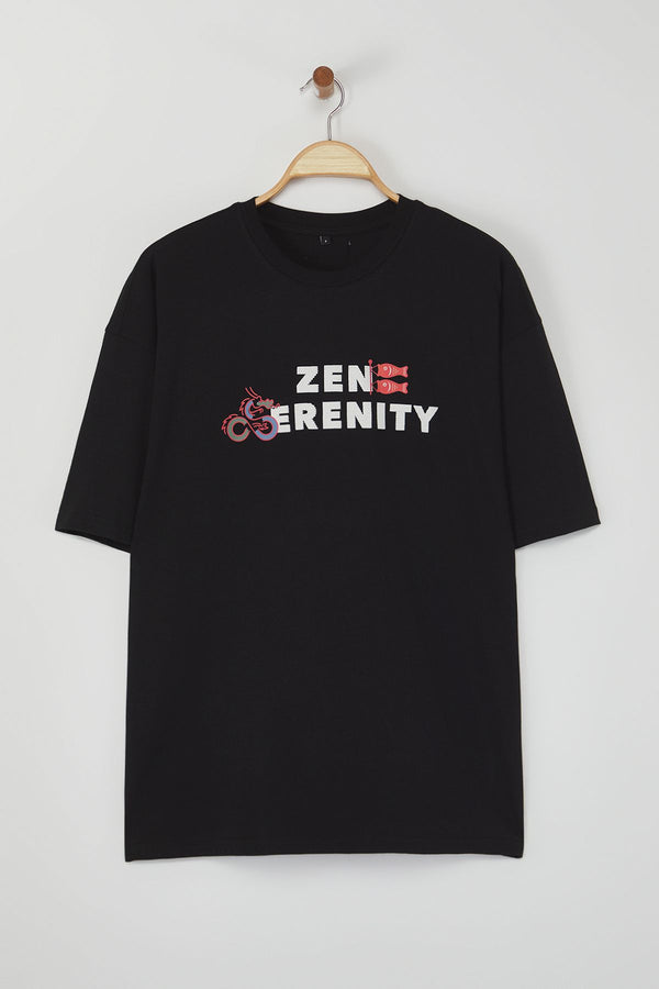 Man Men's Slogan Short Oversize T-Shirt