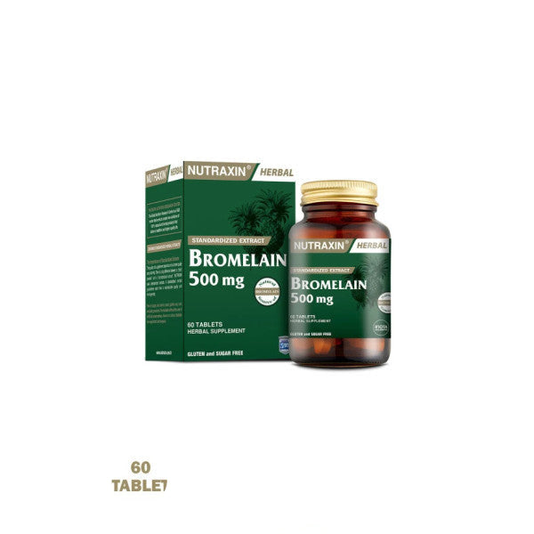 Nutraxin Herbal Bromelain 500 Mg Pineapple 60 Tablets