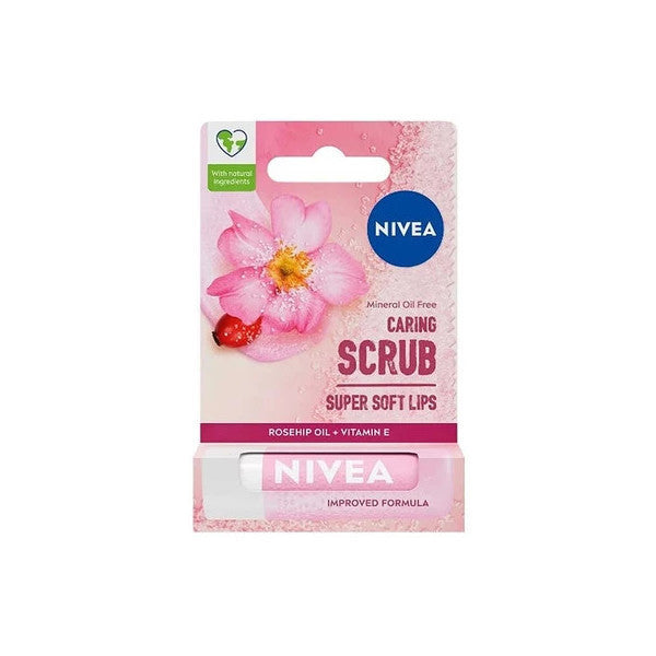 Nivea Caring Scrub Super Soft Lips Lip Care Cream 4.8G