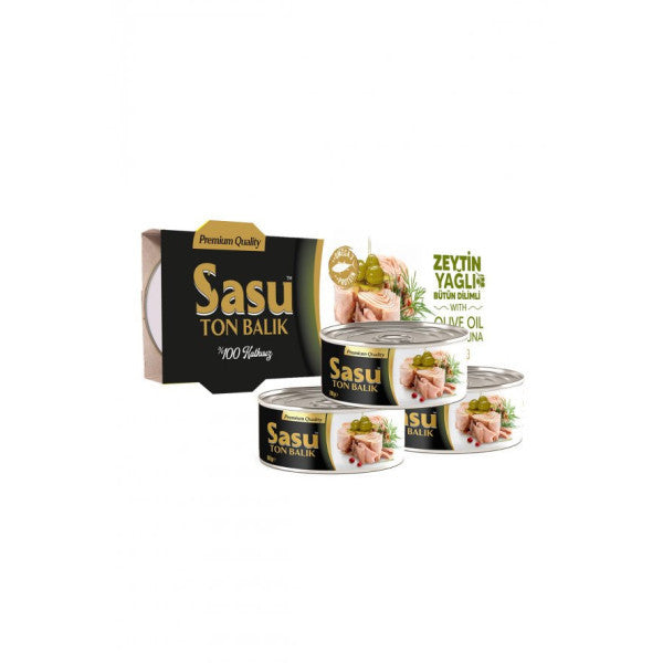 Sasu Tuna İn Olive Oil 3X80G Whole Slice