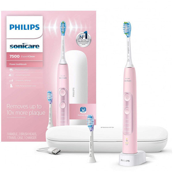 Philips Sonicare Expertclean 7500, Rechargeable Electric Toothbrush - Pink