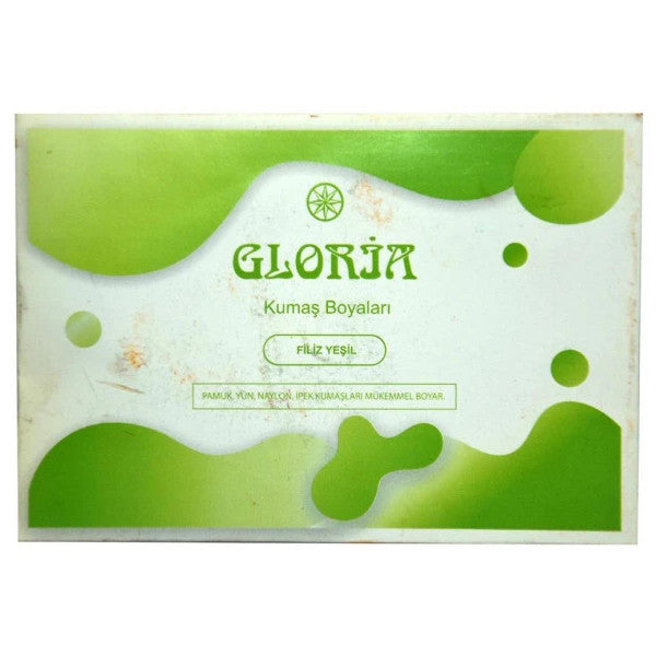 Gloria Filiz Green Color Cotton Wool Nylon Silk Fabric Dye 10 Gr