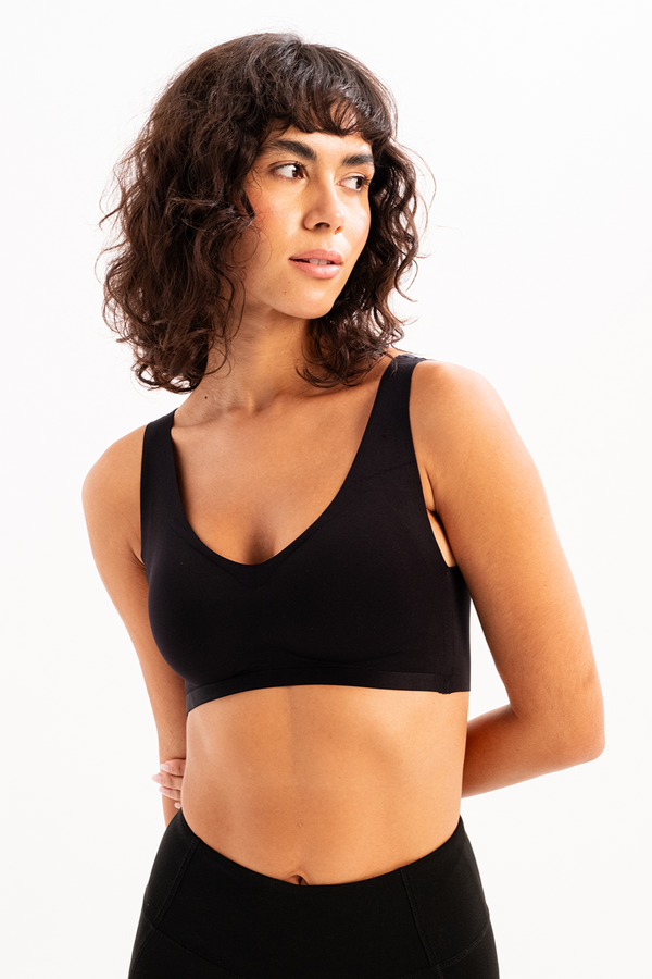 JUSTEVER Seamless Seamless Removable Padded Black Women's Laser Bra - Blaze