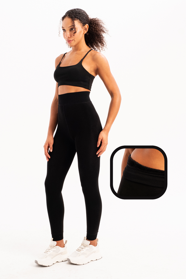 JUSTEVER Polar Fleece Thermal Plush Warm Winter Tights - Black Women's Underwear - Arc