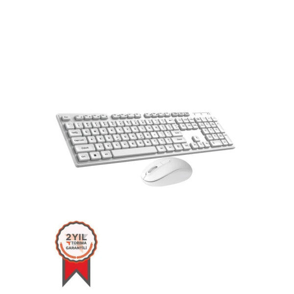 Torima Tmk-02 2.4Ghz Wireless Q Keyboard And Mouse Set White