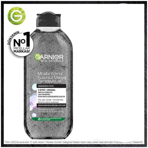 Garnier Micellar Charcoal Flawless Make-Up Remover Gel 400 Ml