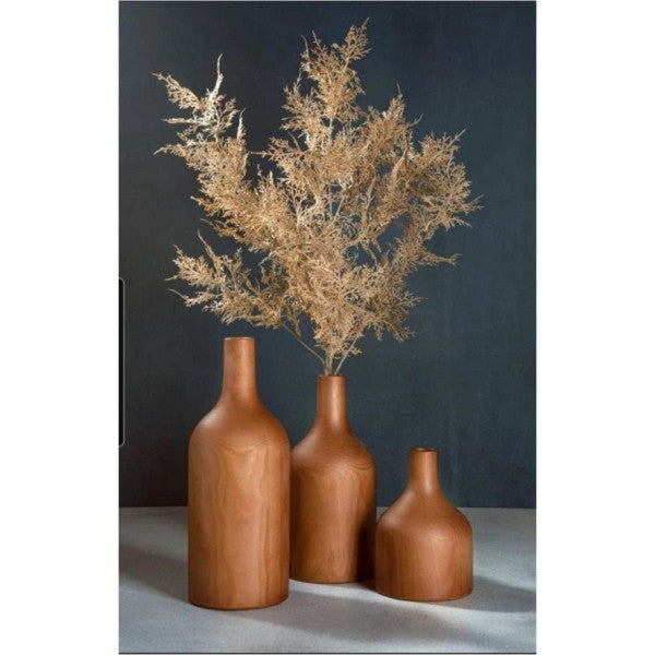 Tree Store Wooden 3 Piece Vase Set