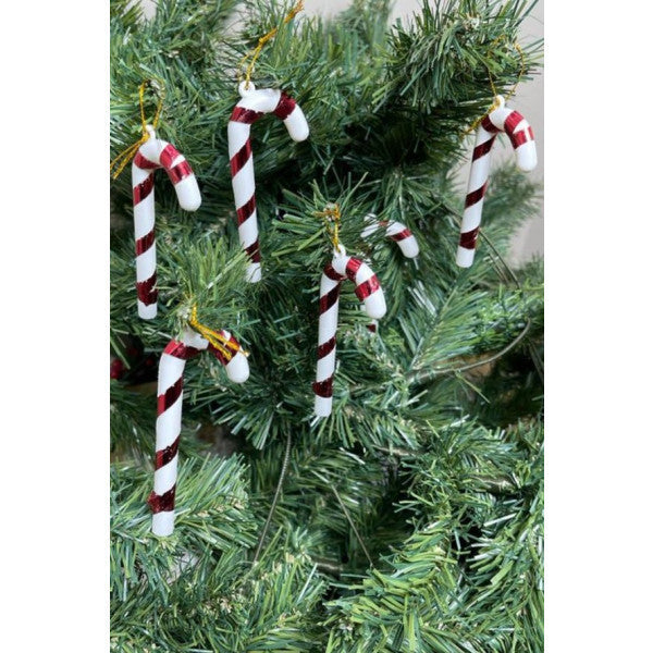 Beysüs Christmas Pine Tree Decoration Candy Stick 6 Pieces 9 Cm