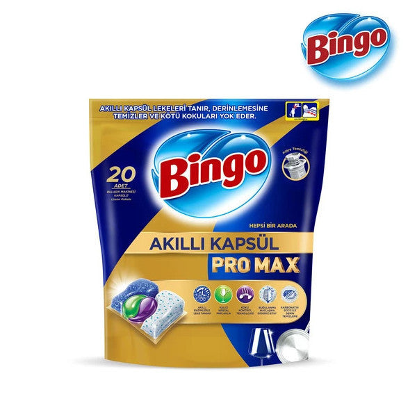 Bingo Smart Capsule Pro Max Dishwasher Detergent Tablets 20 Pieces