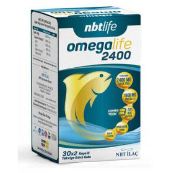 Nbt Life Omega Life 2400 Fish Oil 60 Capsules