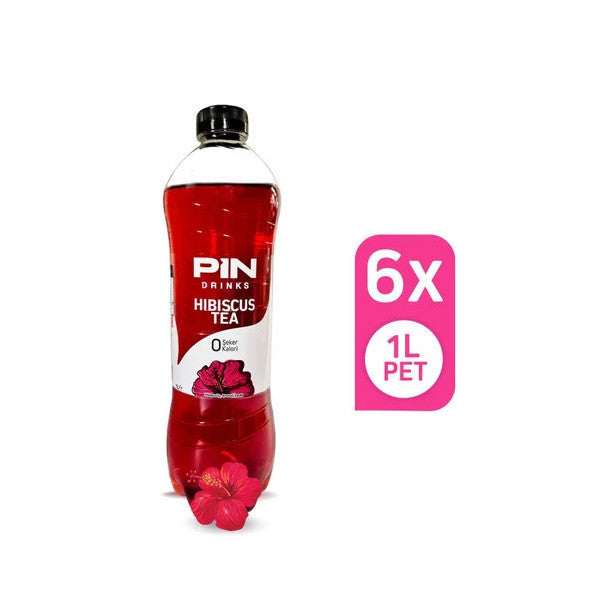 Pin Hibiscus Tea - Sugar-Free & Calorie-Free 1 Liter X 6 Pieces