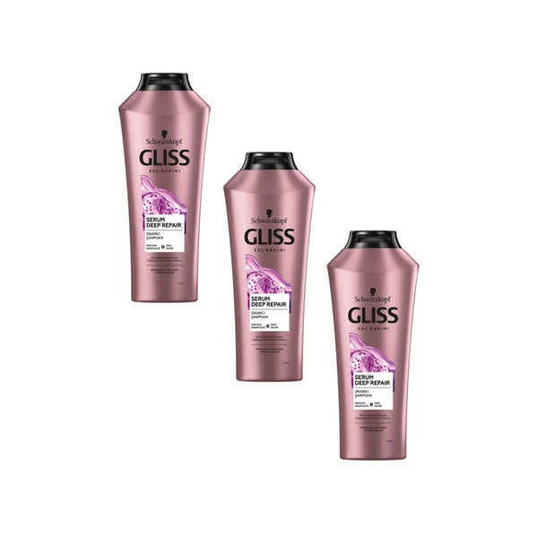 Gliss Serum Deep Repair Repairing Shampoo 360 Ml 3-Pack