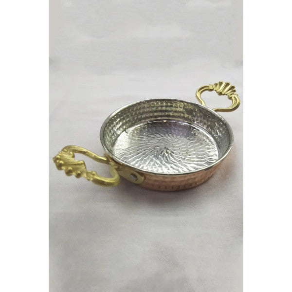 Breakfast Mini Hammered Copper Pan Single Egg Cup Red