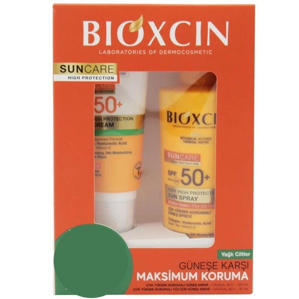 Bioxcin Spf 50+ Sun Cream For Oily Skin 50 Ml + Sun Spray For All Skin 200 Ml Set