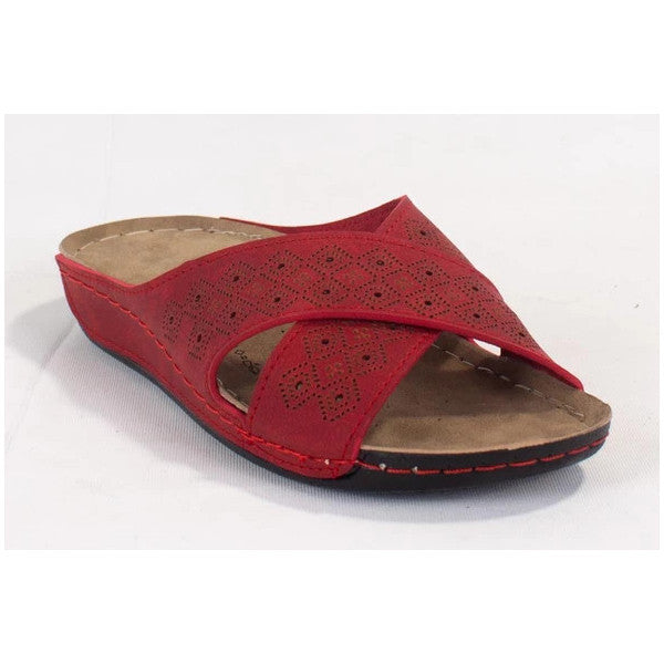 Dagoster Dza37-513 Red Daily Orthopedic Women's Slippers