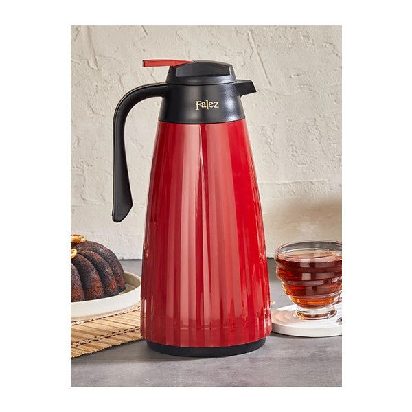 Falez Red 1.5 Liter Glass Thermos