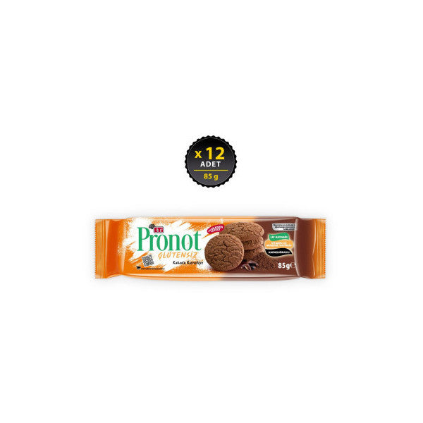 Pronot Cocoa Gluten Free Cookies 85 Gx 12 Pieces