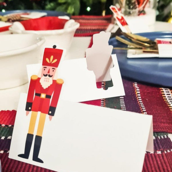 New Year's Nutcracker, Tin Soldier Name Card - Nutcracker New Year's Table Decoration Name Card 12 Pcs
